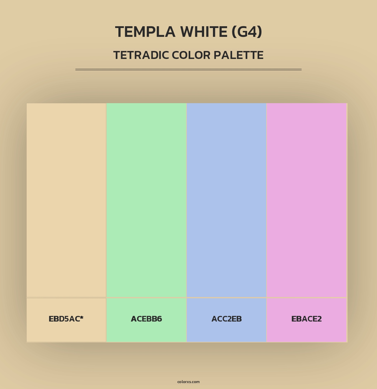 Templa White (G4) - Tetradic Color Palette