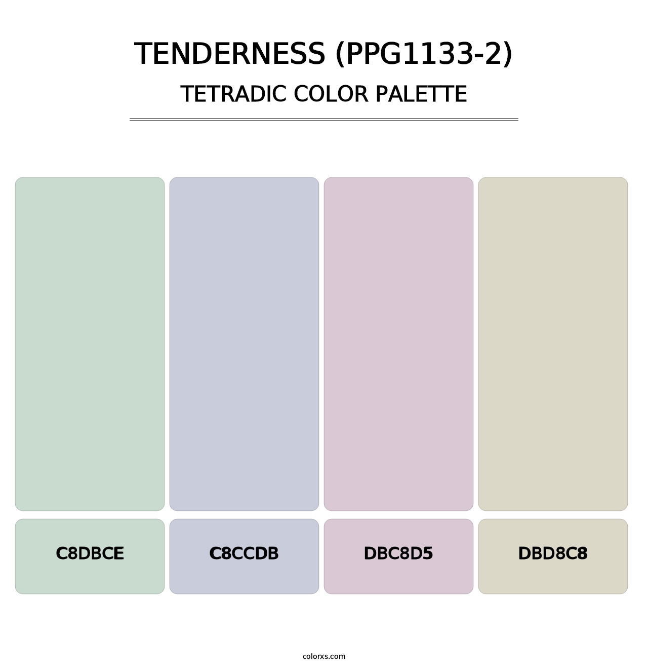 Tenderness (PPG1133-2) - Tetradic Color Palette