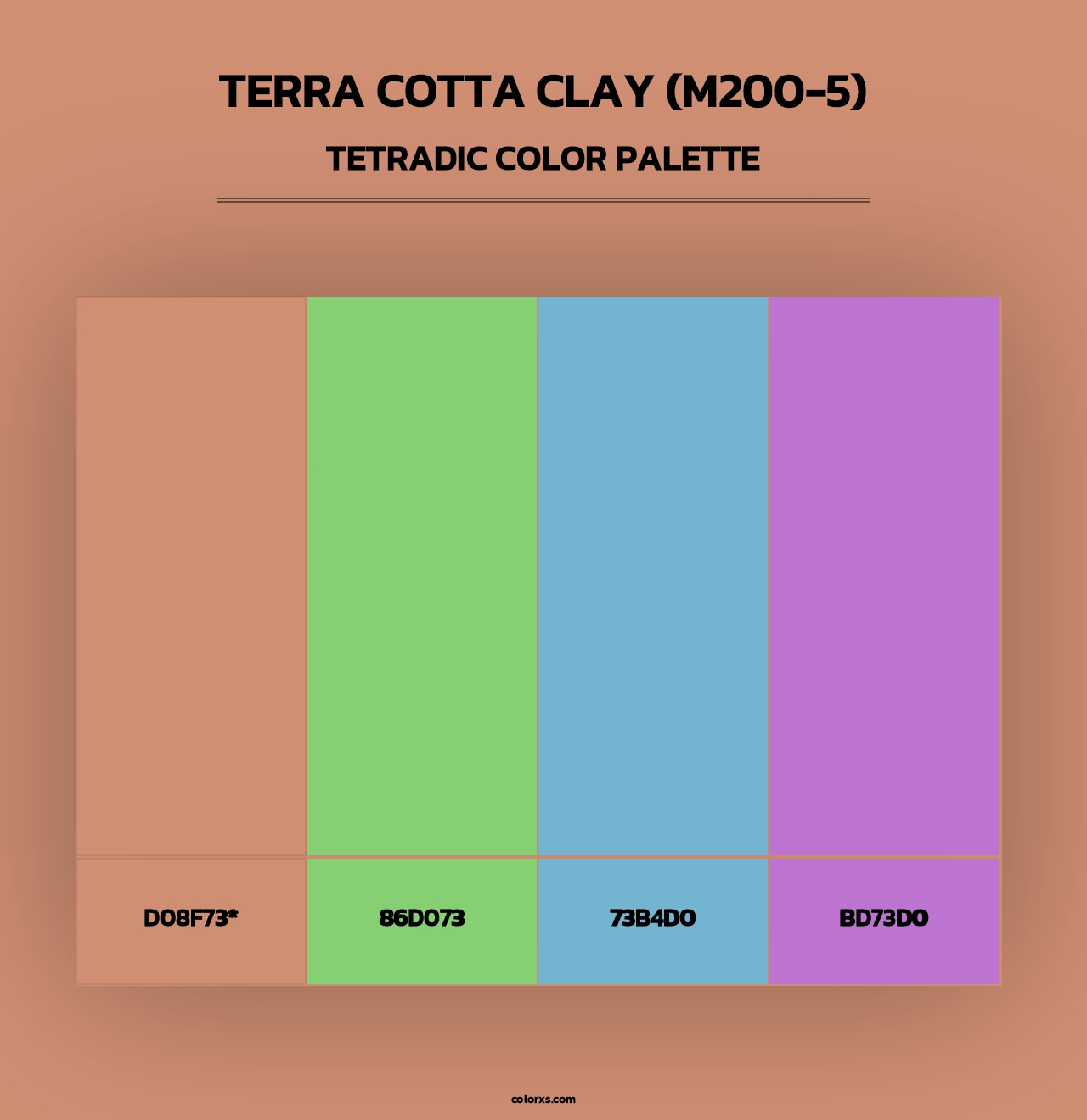 Terra Cotta Clay (M200-5) - Tetradic Color Palette