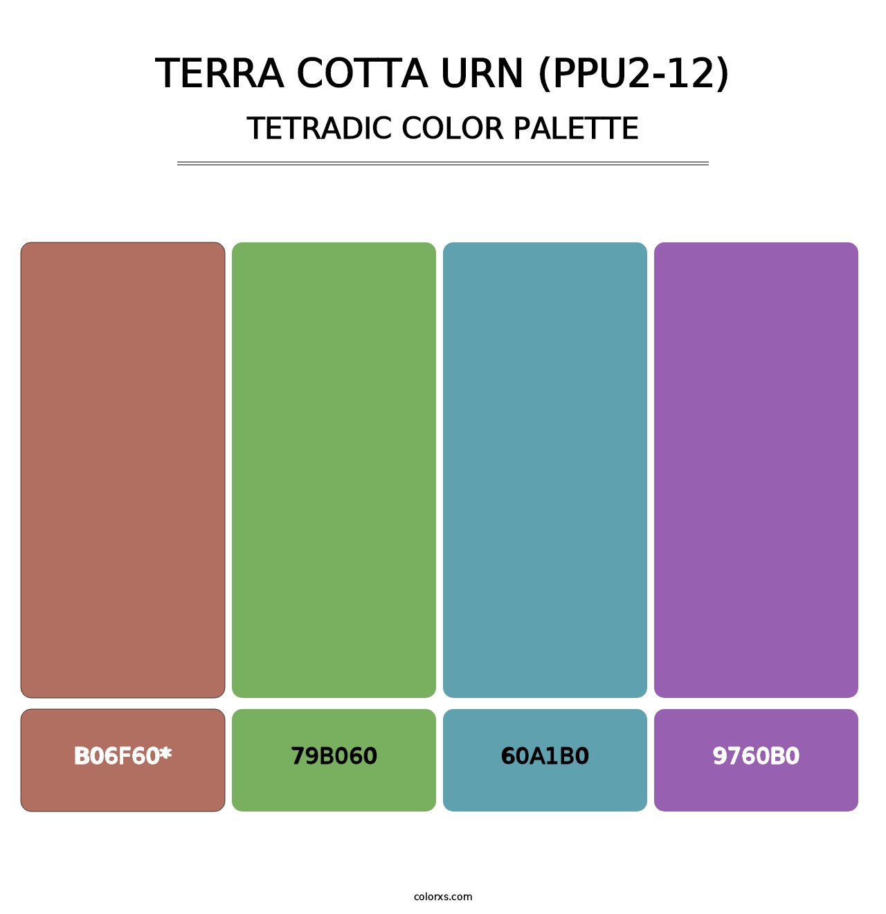 Terra Cotta Urn (PPU2-12) - Tetradic Color Palette