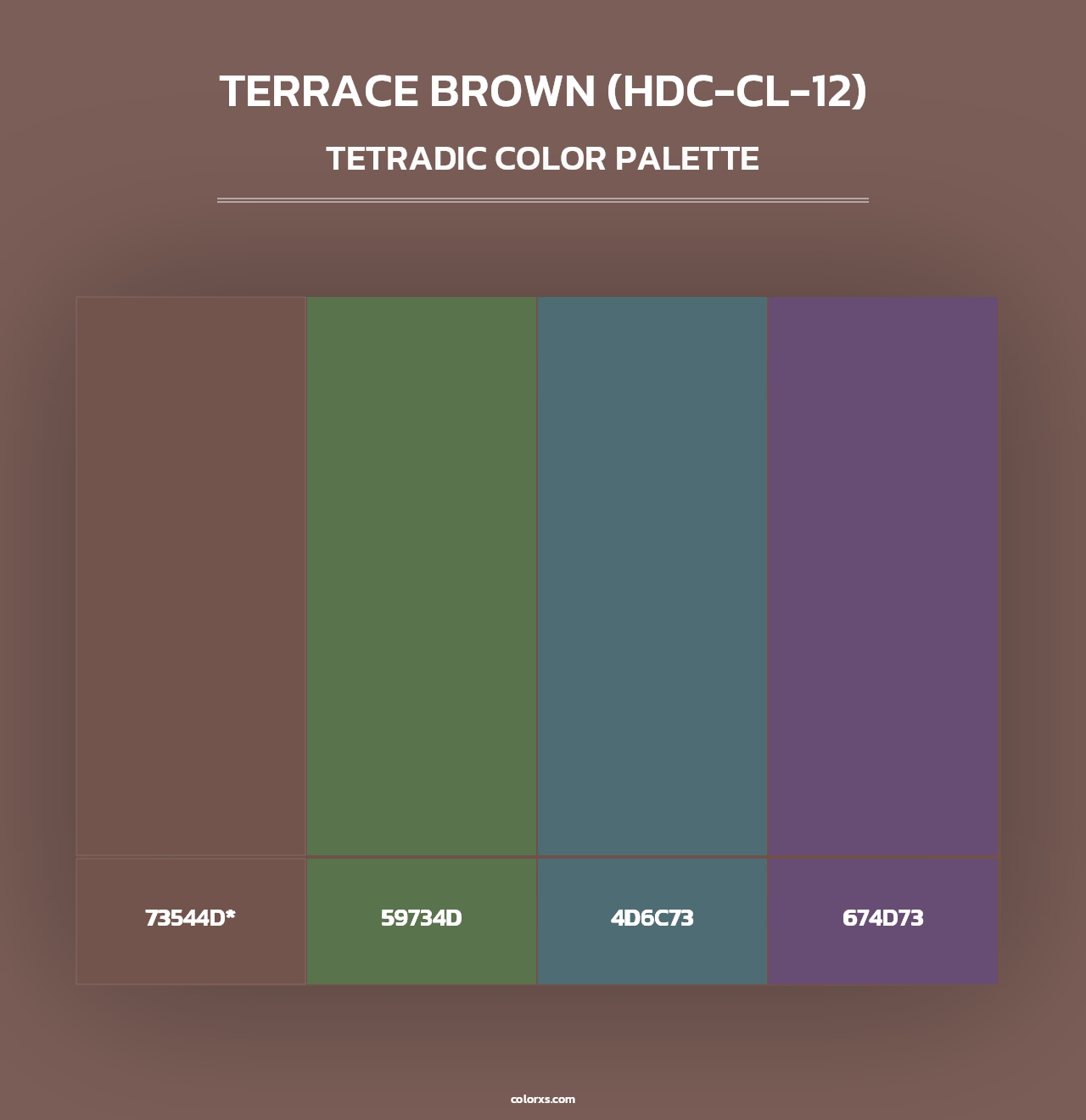 Terrace Brown (HDC-CL-12) - Tetradic Color Palette