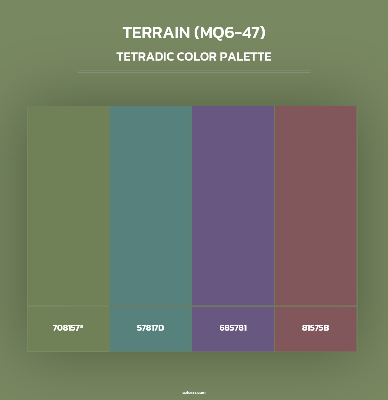Terrain (MQ6-47) - Tetradic Color Palette