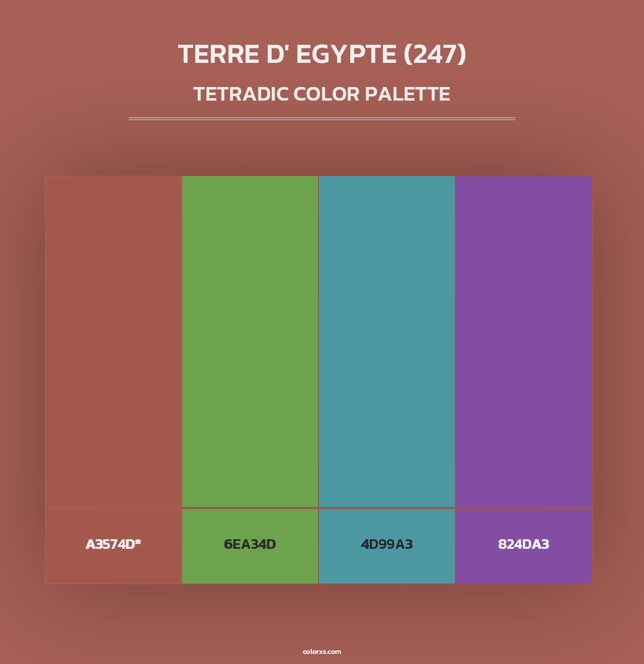 Terre d' Egypte (247) - Tetradic Color Palette