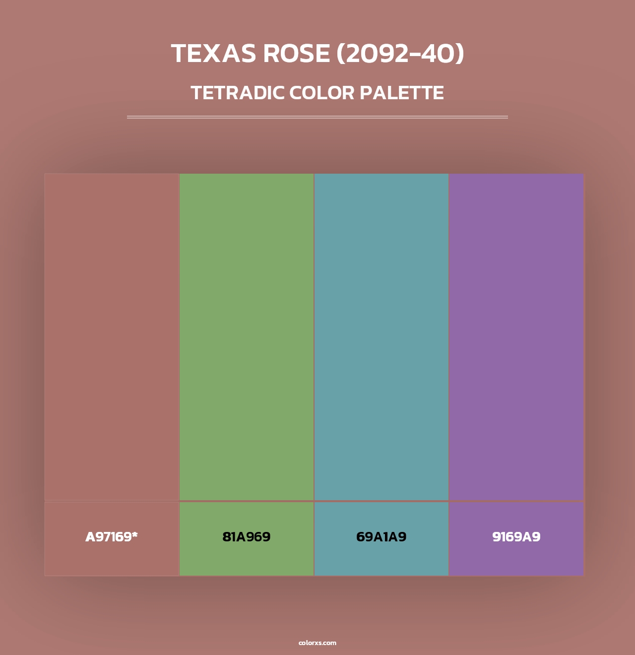 Texas Rose (2092-40) - Tetradic Color Palette