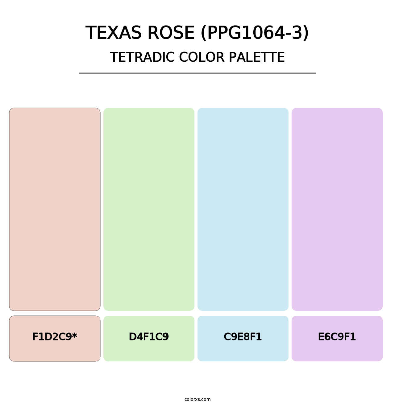 Texas Rose (PPG1064-3) - Tetradic Color Palette