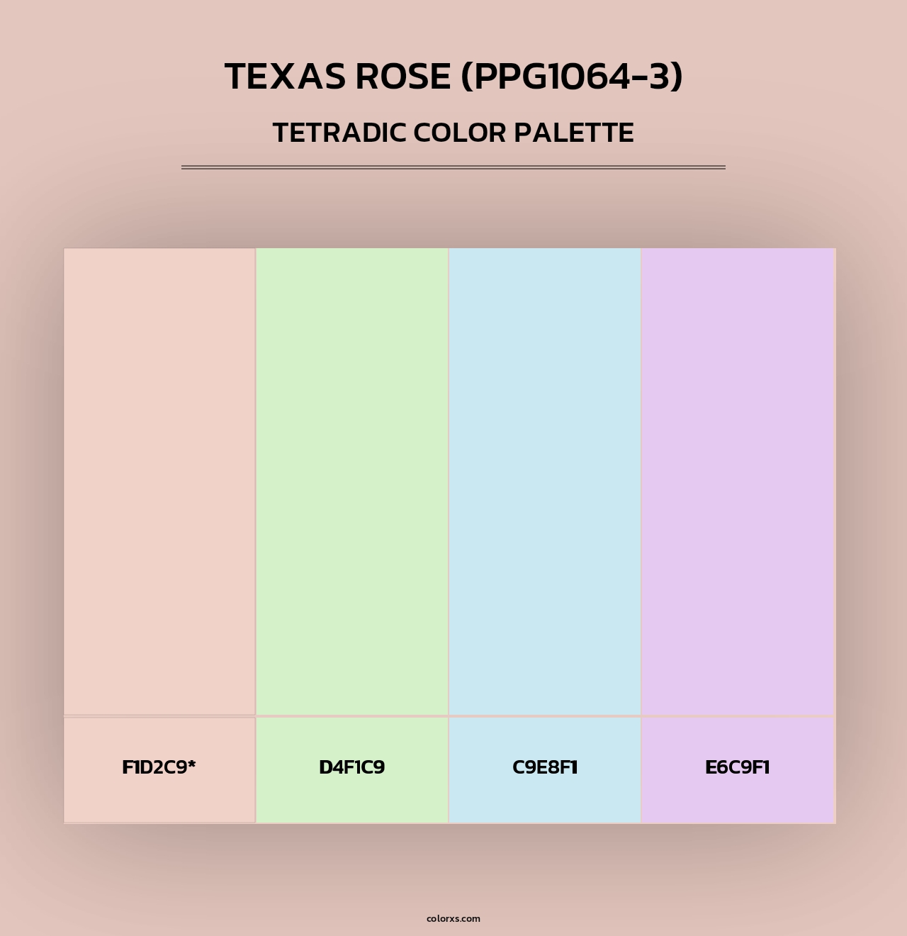 Texas Rose (PPG1064-3) - Tetradic Color Palette