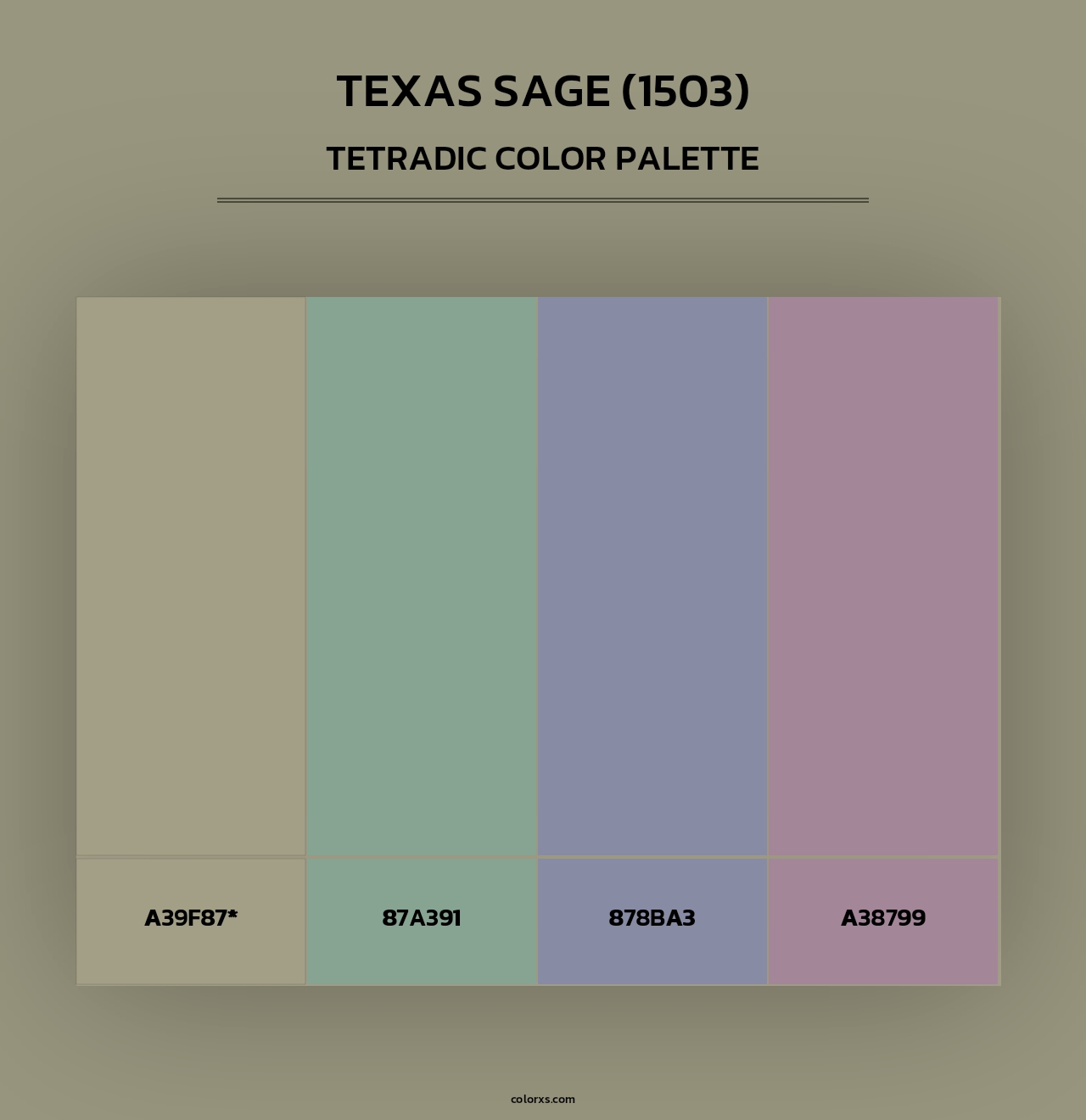 Texas Sage (1503) - Tetradic Color Palette