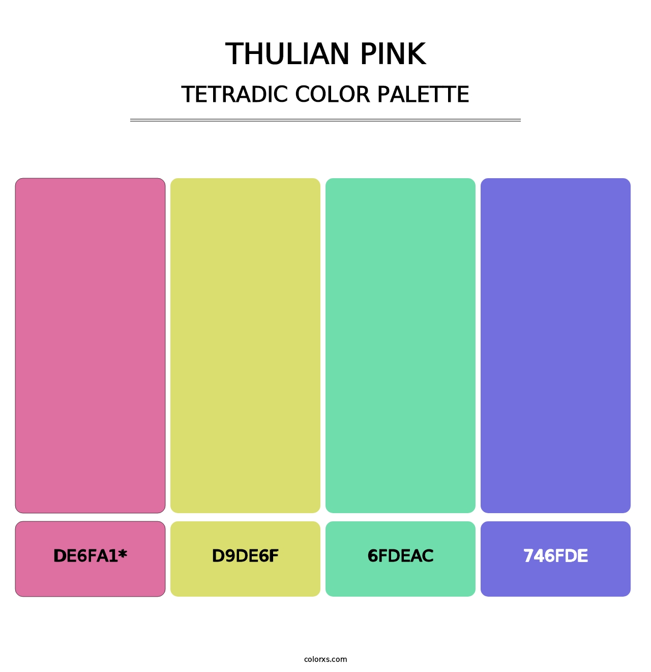 Thulian Pink - Tetradic Color Palette