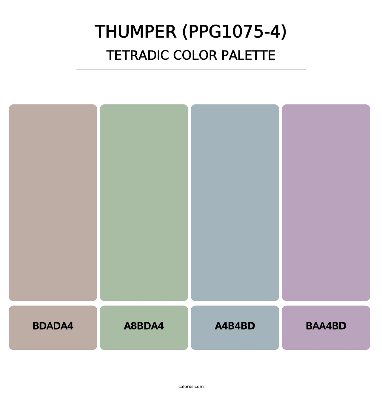 Thumper (PPG1075-4) - Tetradic Color Palette