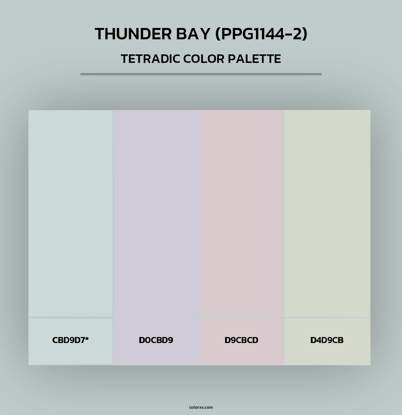 Thunder Bay (PPG1144-2) - Tetradic Color Palette