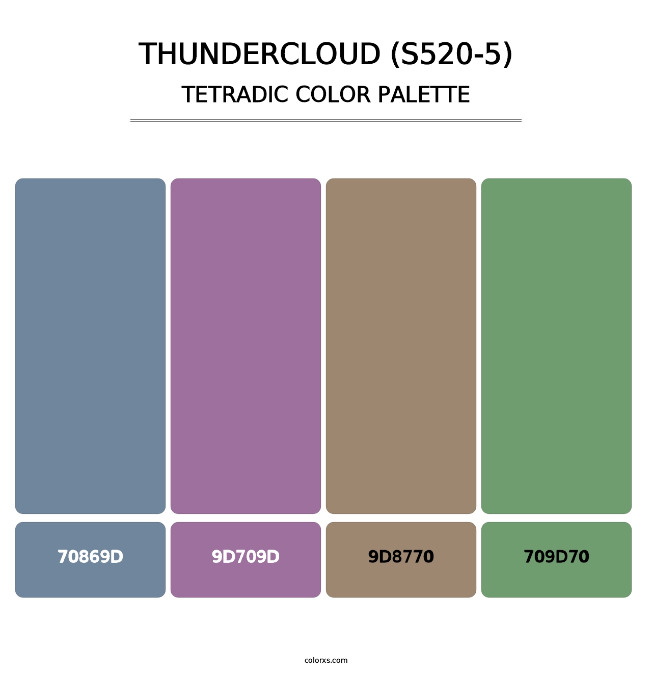 Thundercloud (S520-5) - Tetradic Color Palette