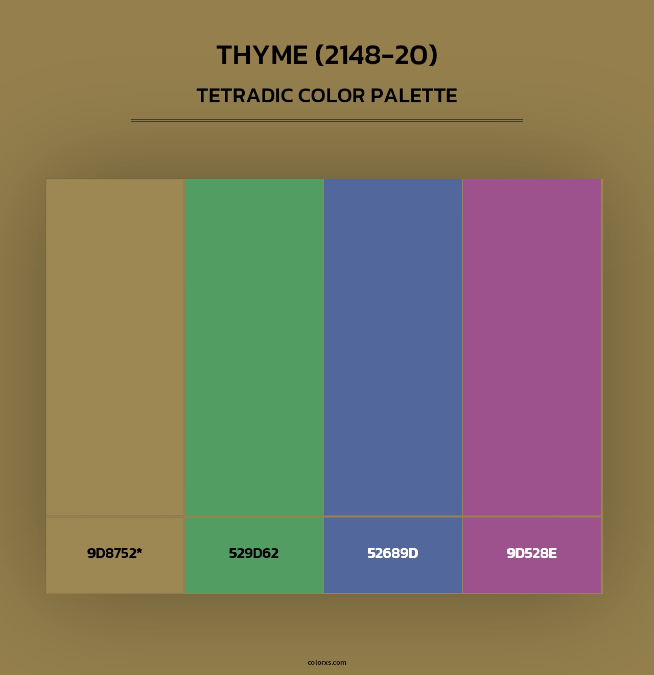 Thyme (2148-20) - Tetradic Color Palette