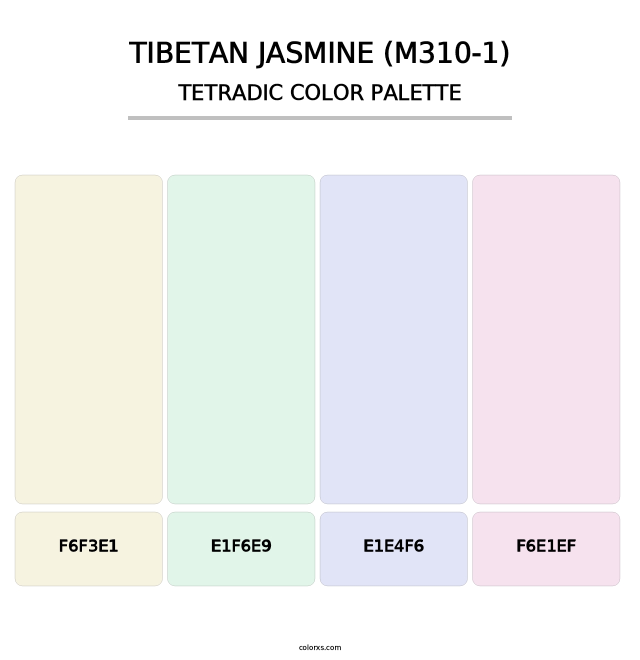 Tibetan Jasmine (M310-1) - Tetradic Color Palette