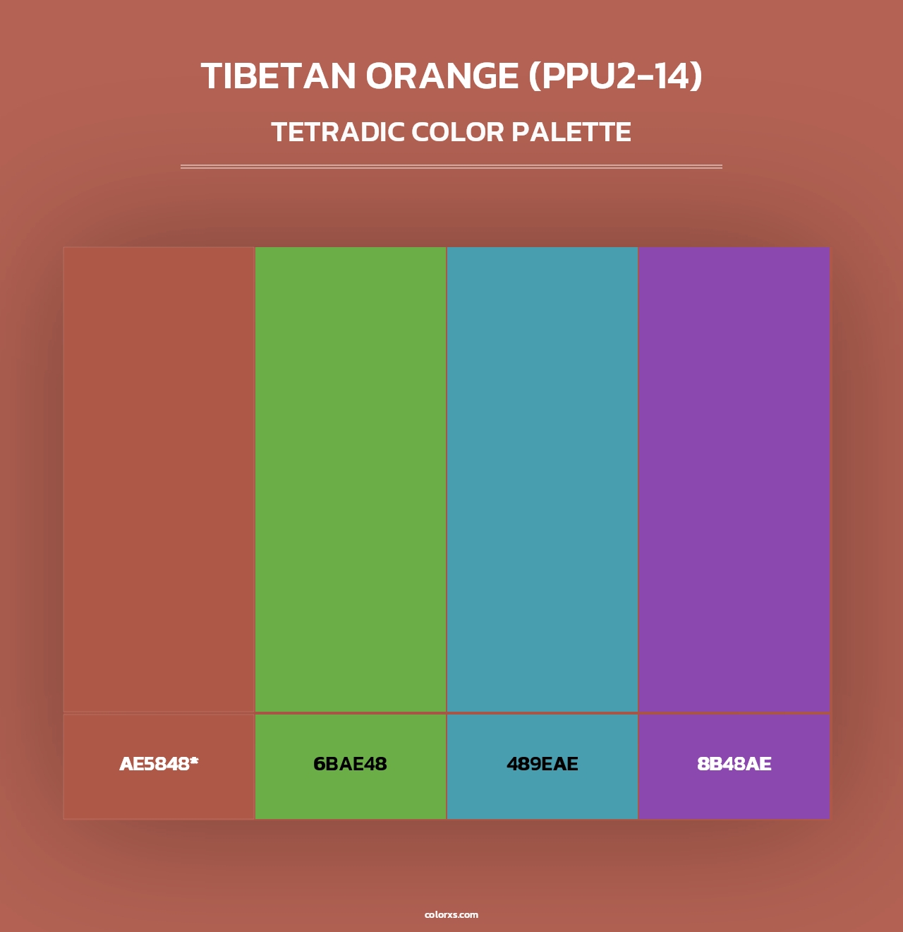 Tibetan Orange (PPU2-14) - Tetradic Color Palette