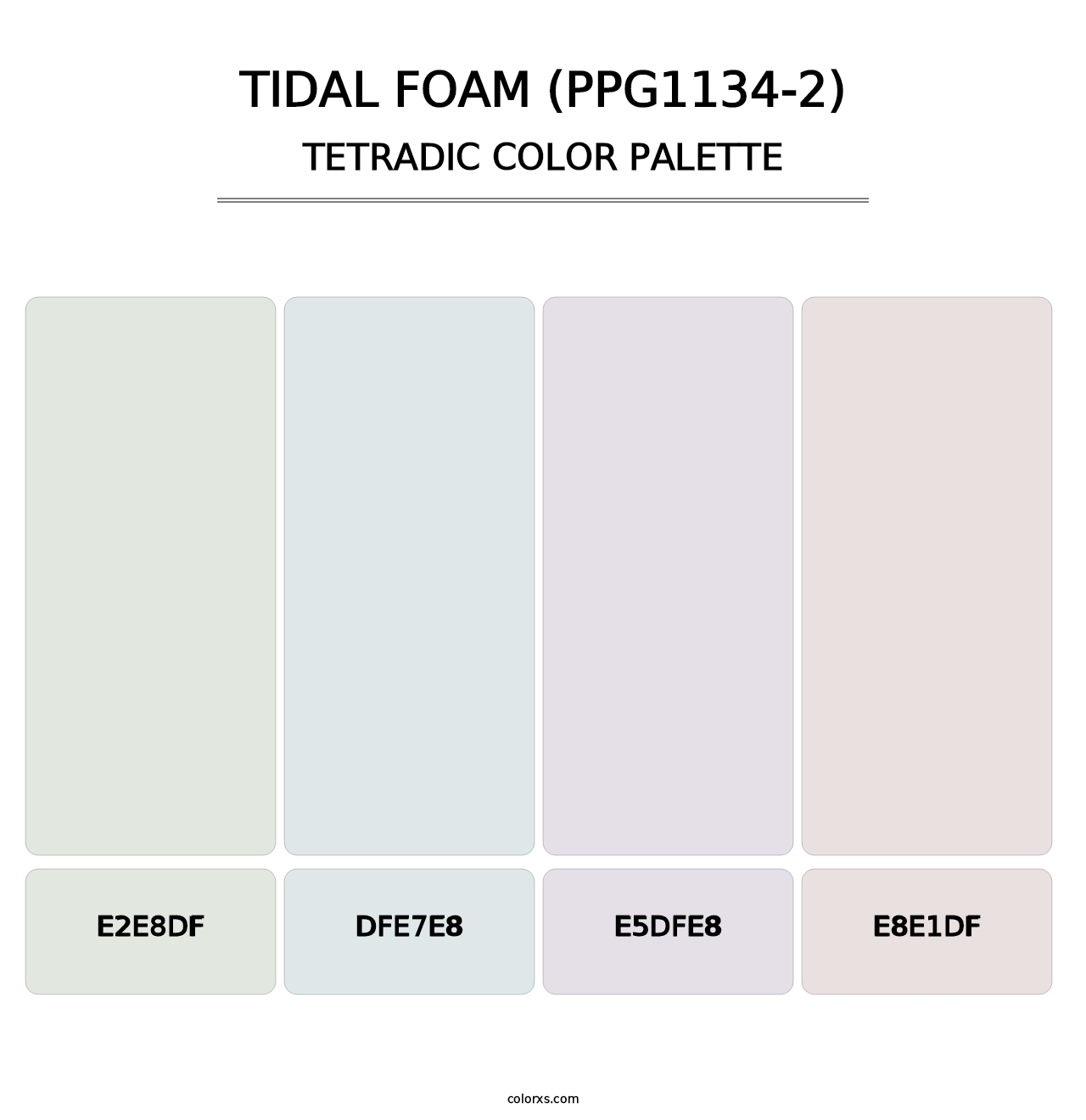 Tidal Foam (PPG1134-2) - Tetradic Color Palette