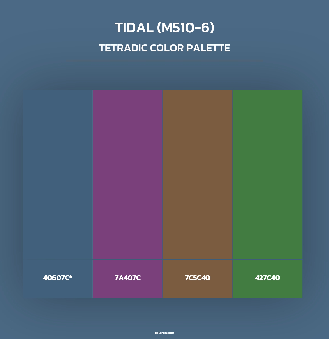 Tidal (M510-6) - Tetradic Color Palette