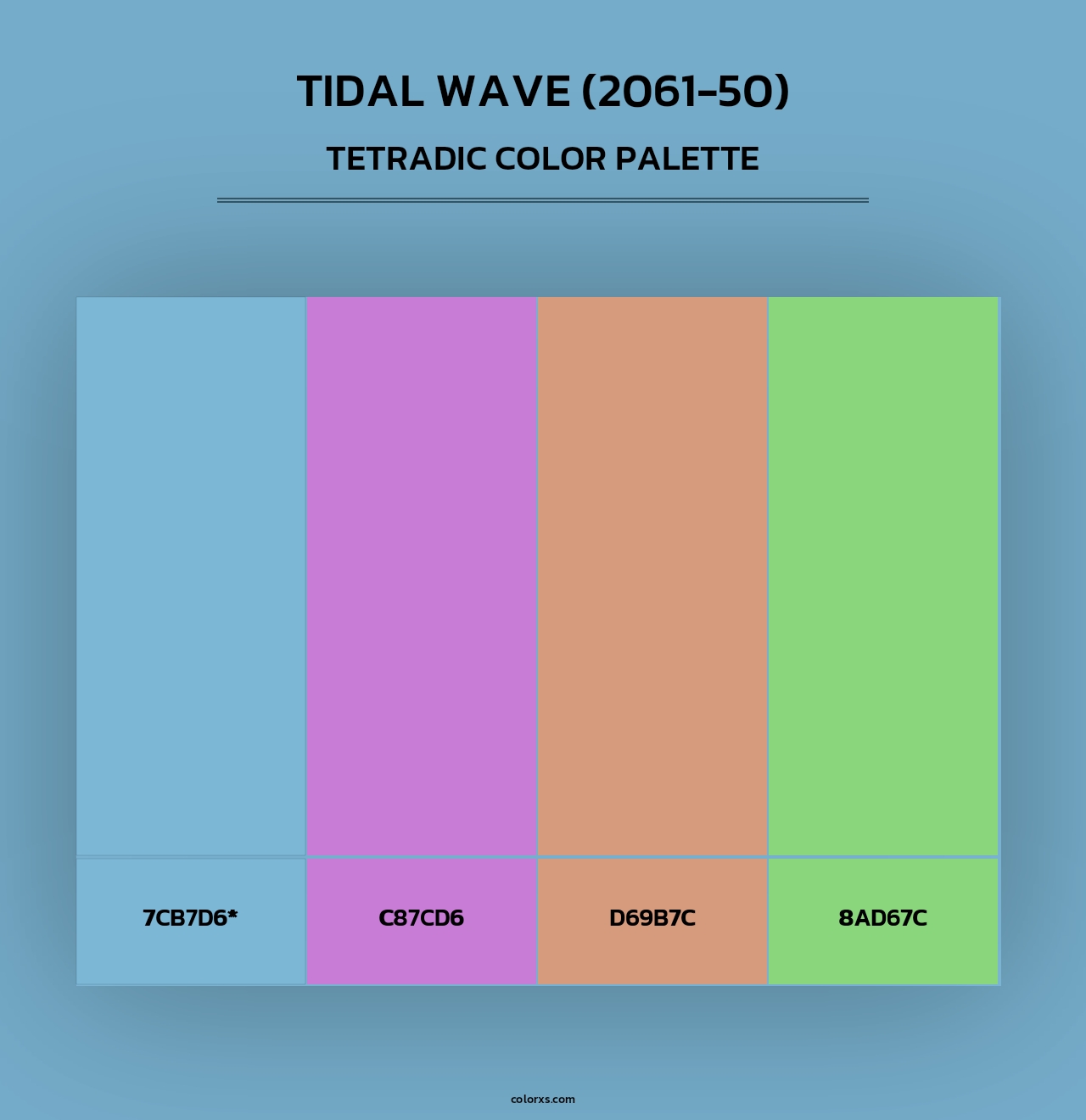 Tidal Wave (2061-50) - Tetradic Color Palette