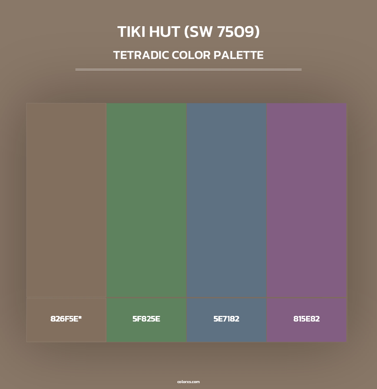 Tiki Hut (SW 7509) - Tetradic Color Palette
