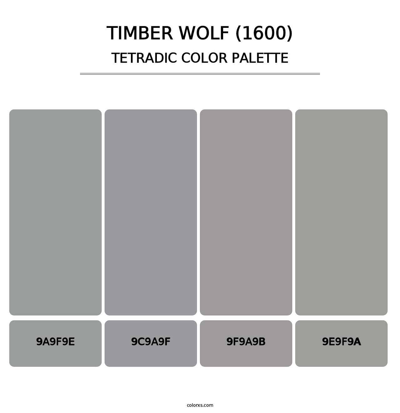 Timber Wolf (1600) - Tetradic Color Palette