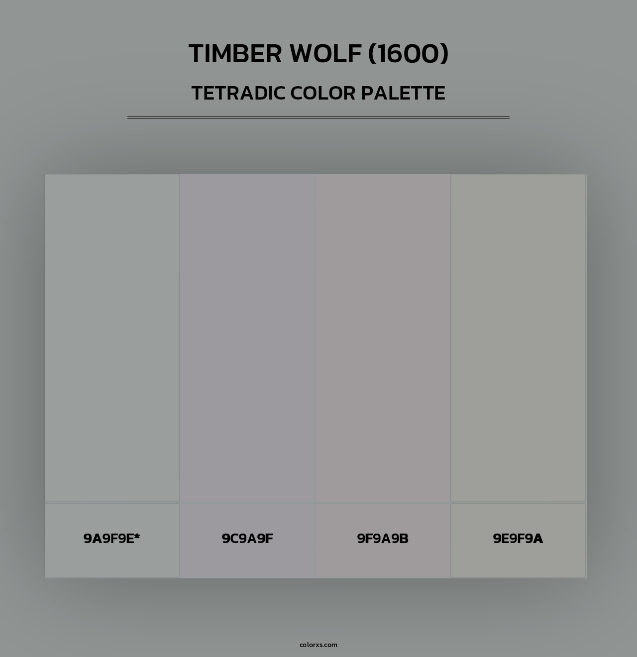 Timber Wolf (1600) - Tetradic Color Palette