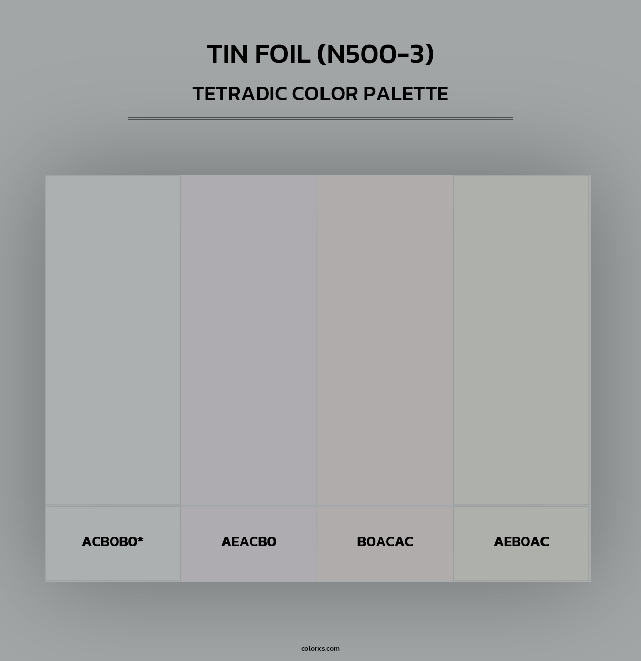 Tin Foil (N500-3) - Tetradic Color Palette
