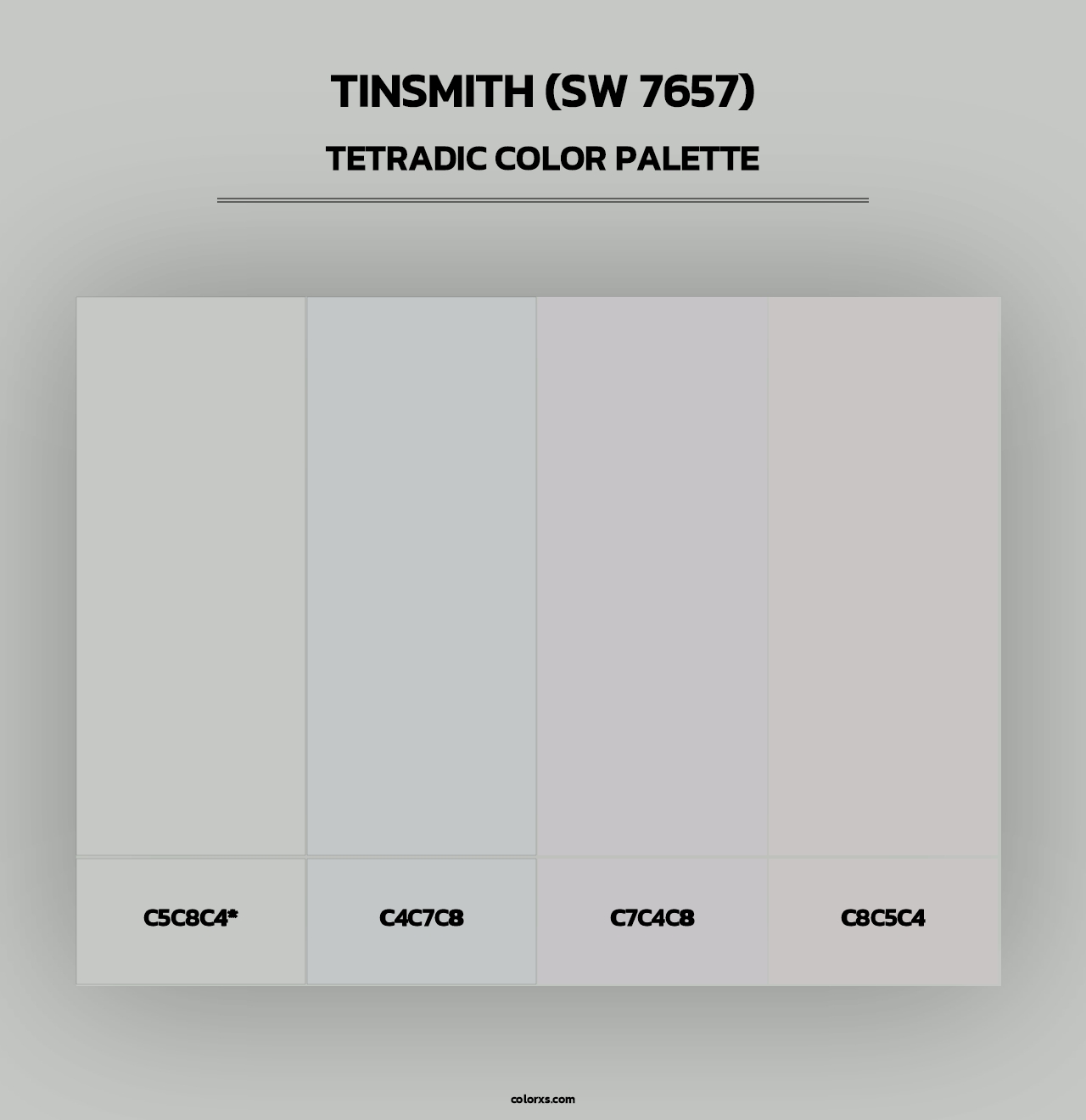 Tinsmith (SW 7657) - Tetradic Color Palette