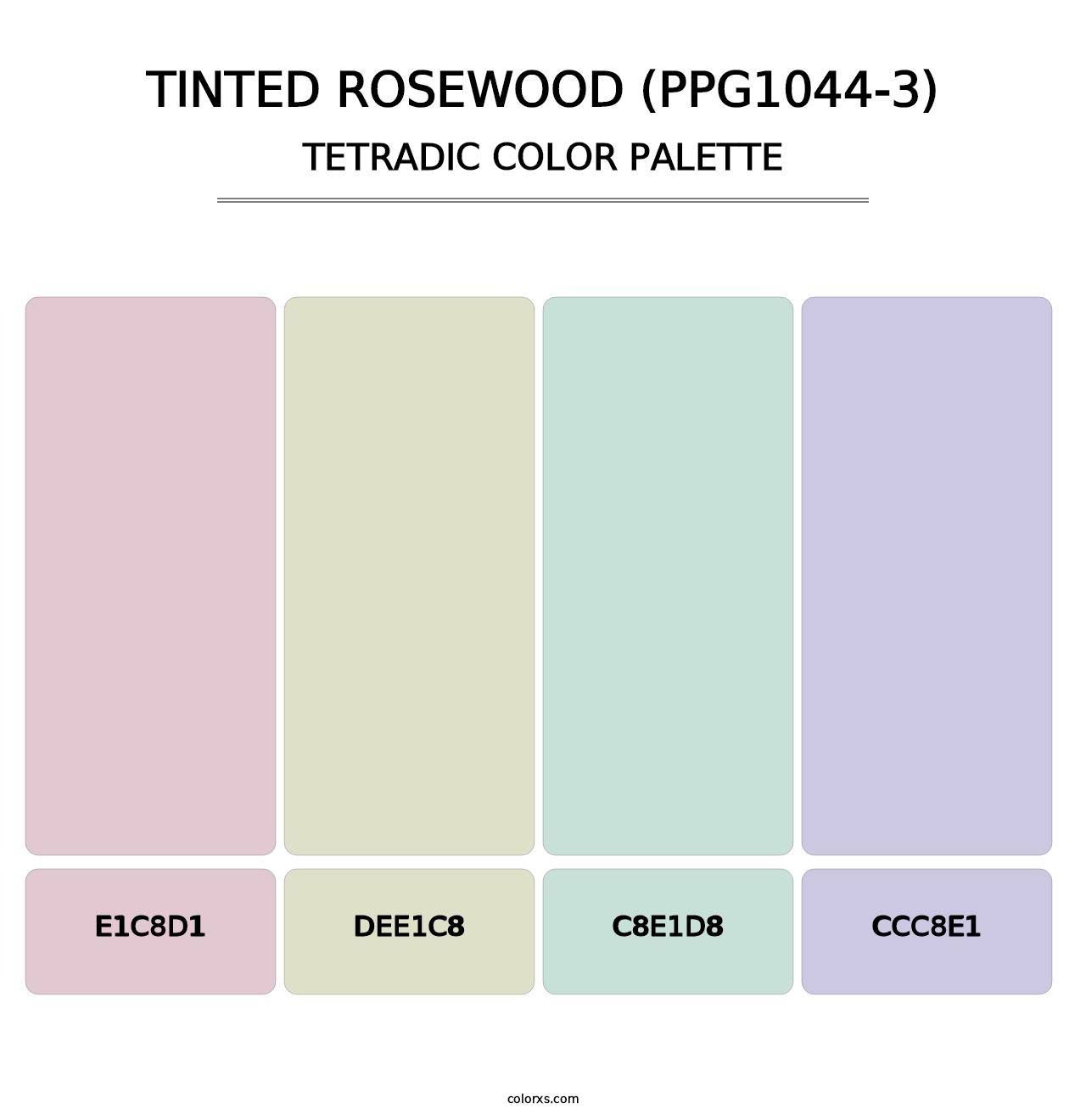 Tinted Rosewood (PPG1044-3) - Tetradic Color Palette