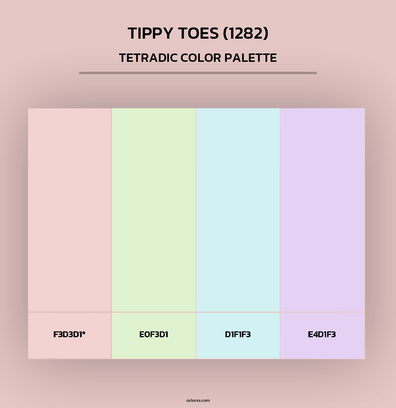 Tippy Toes (1282) - Tetradic Color Palette