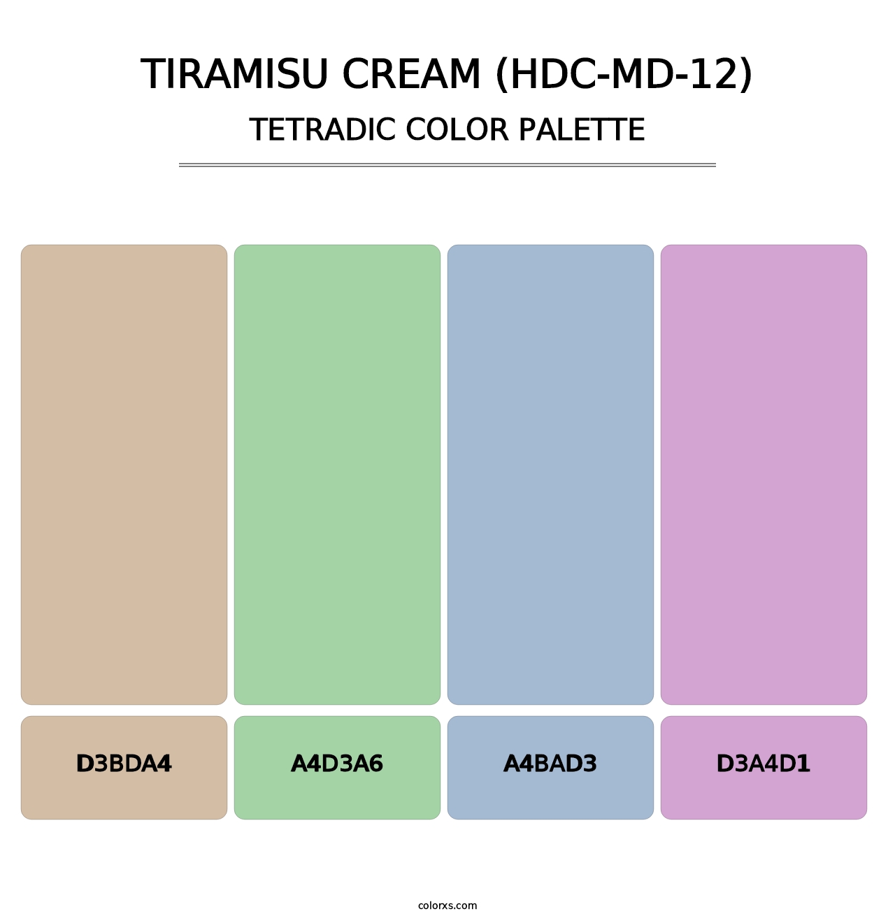 Tiramisu Cream (HDC-MD-12) - Tetradic Color Palette