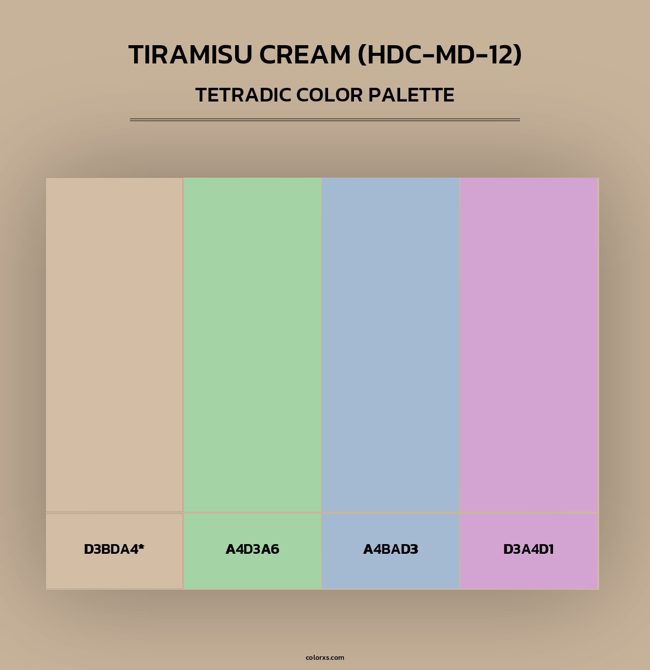 Tiramisu Cream (HDC-MD-12) - Tetradic Color Palette