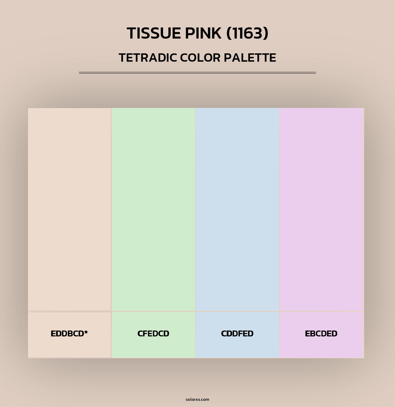 Tissue Pink (1163) - Tetradic Color Palette