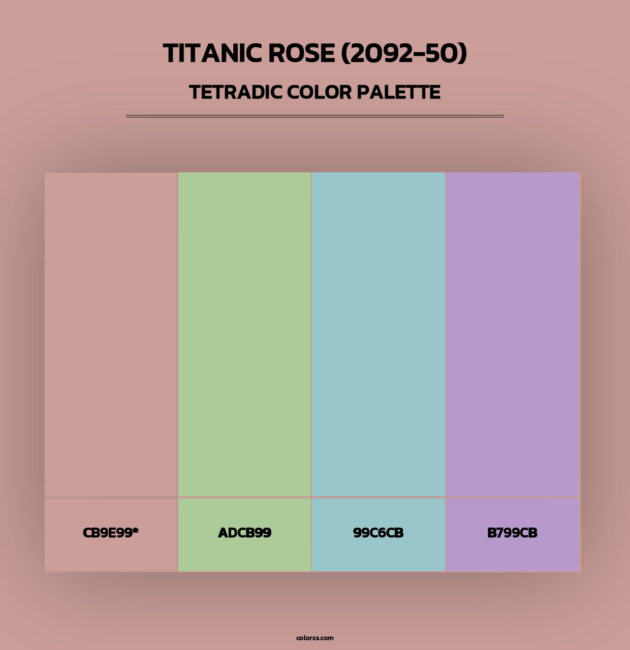 Titanic Rose (2092-50) - Tetradic Color Palette