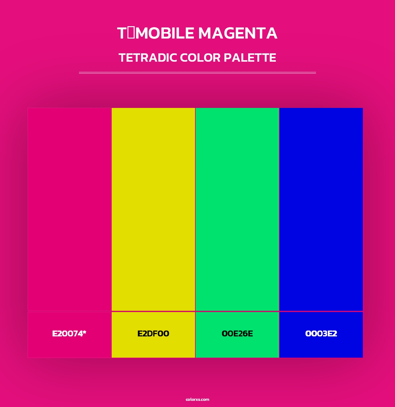 T‑Mobile Magenta - Tetradic Color Palette