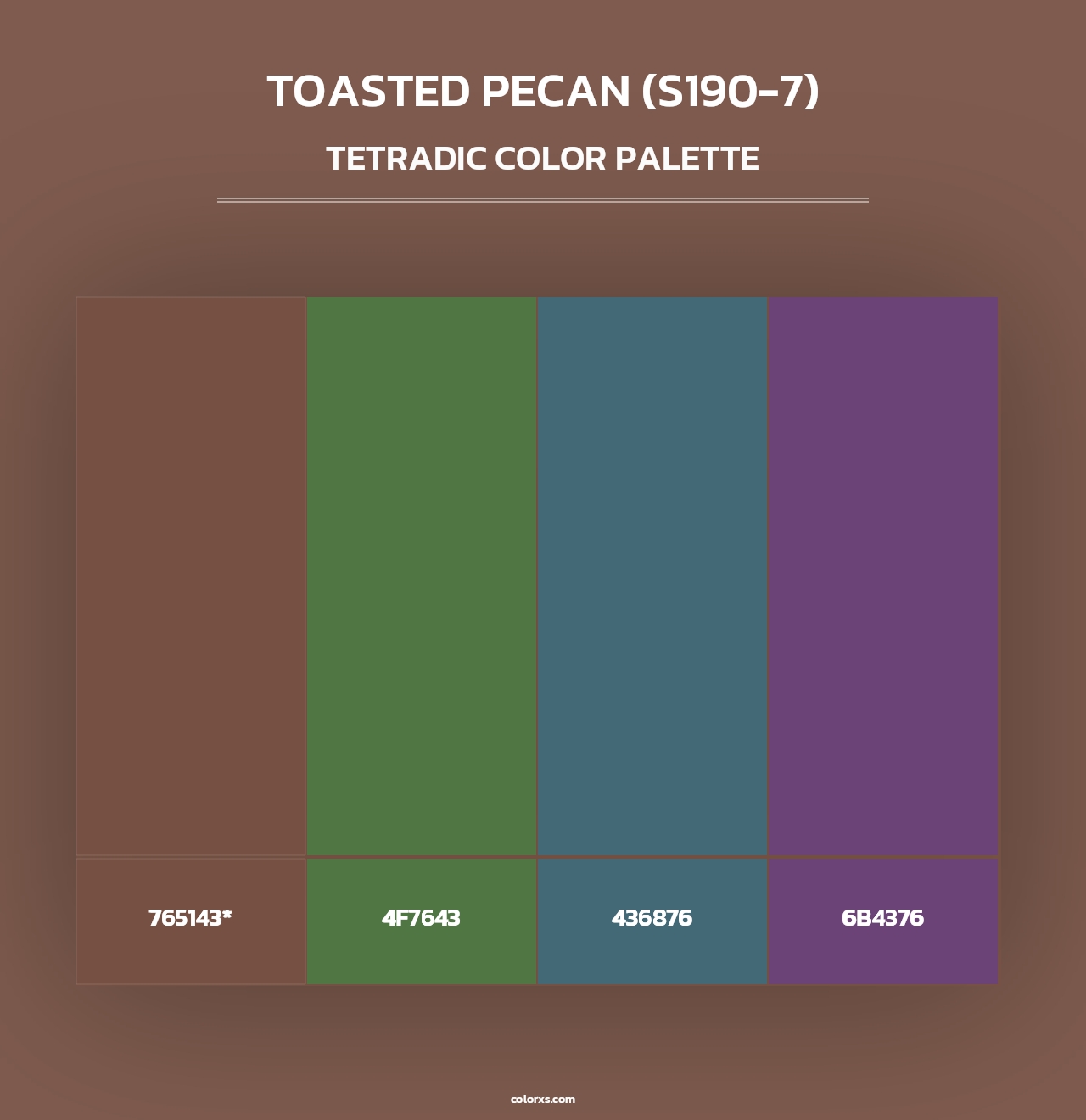 Toasted Pecan (S190-7) - Tetradic Color Palette
