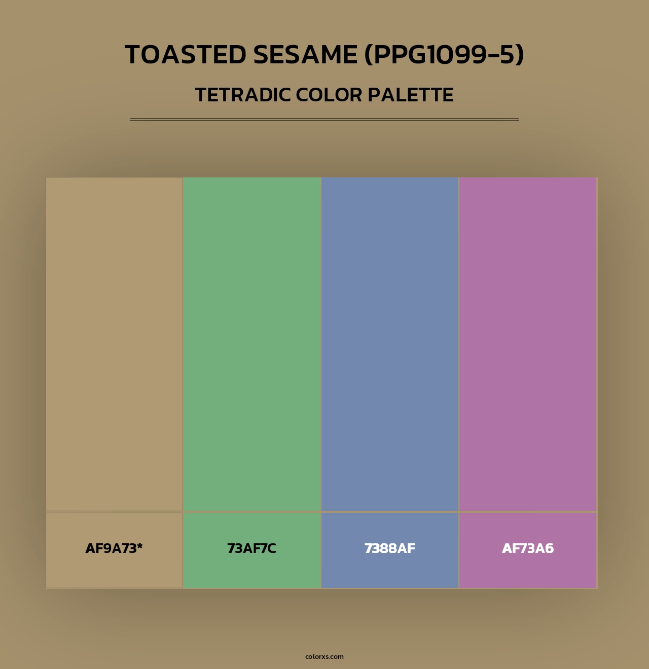 Toasted Sesame (PPG1099-5) - Tetradic Color Palette