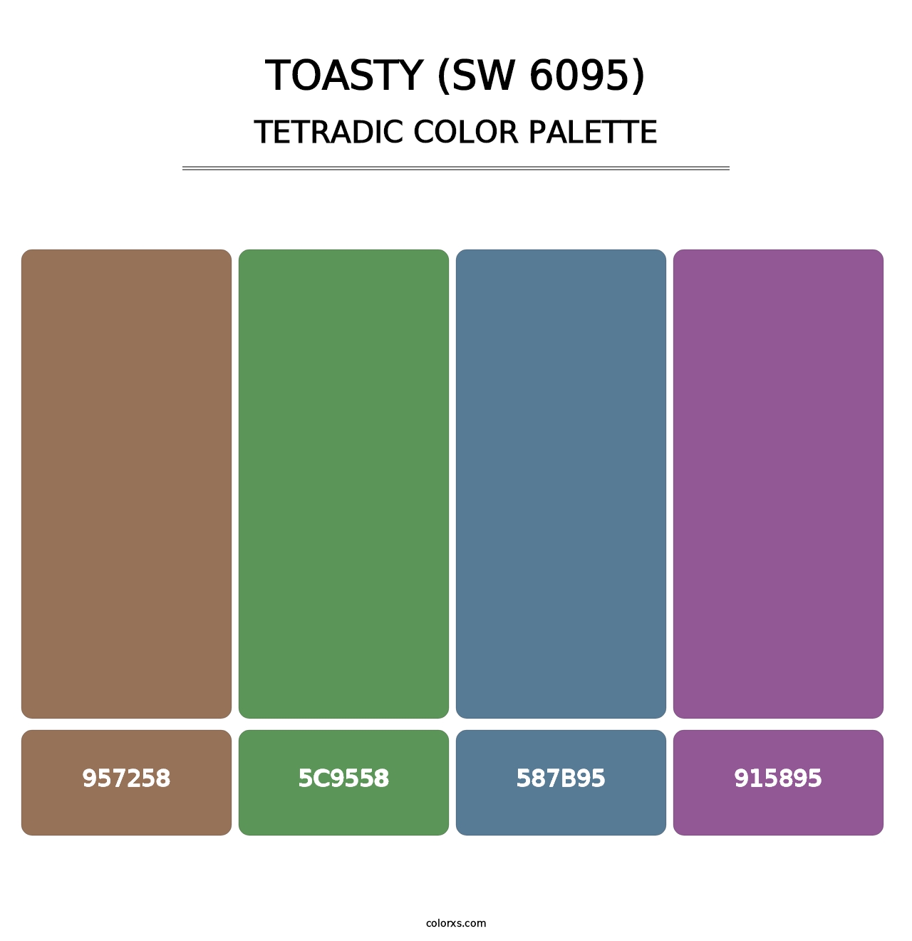 Toasty (SW 6095) - Tetradic Color Palette