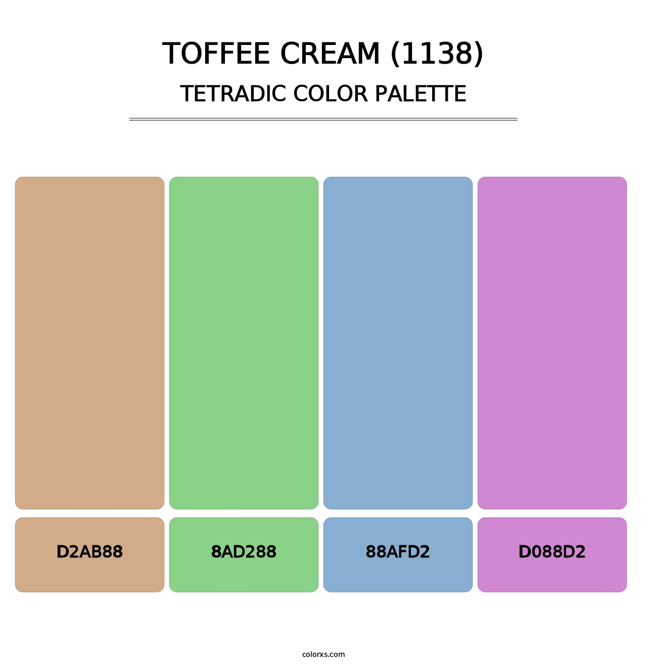 Toffee Cream (1138) - Tetradic Color Palette