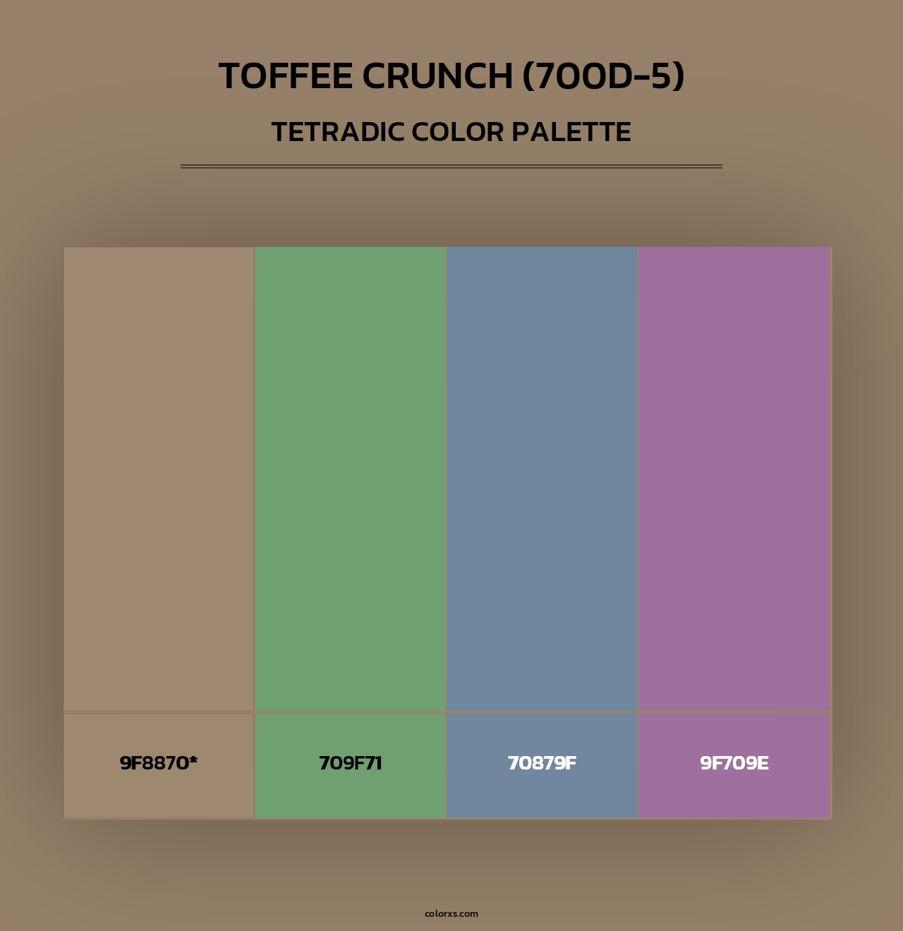 Toffee Crunch (700D-5) - Tetradic Color Palette