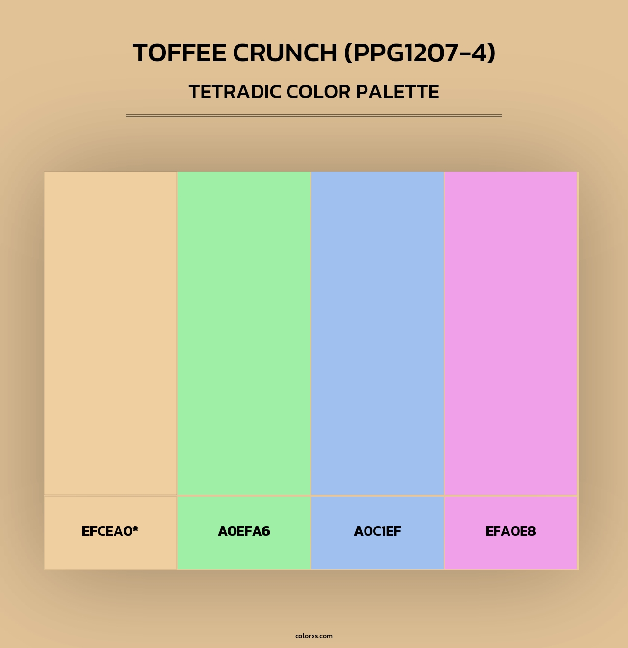 Toffee Crunch (PPG1207-4) - Tetradic Color Palette