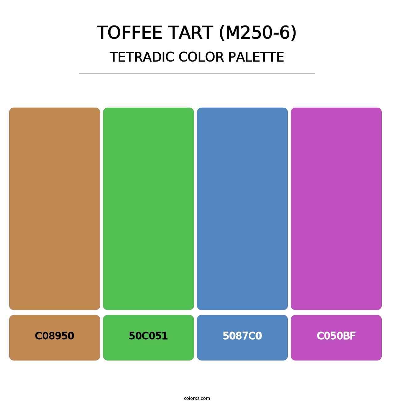 Toffee Tart (M250-6) - Tetradic Color Palette