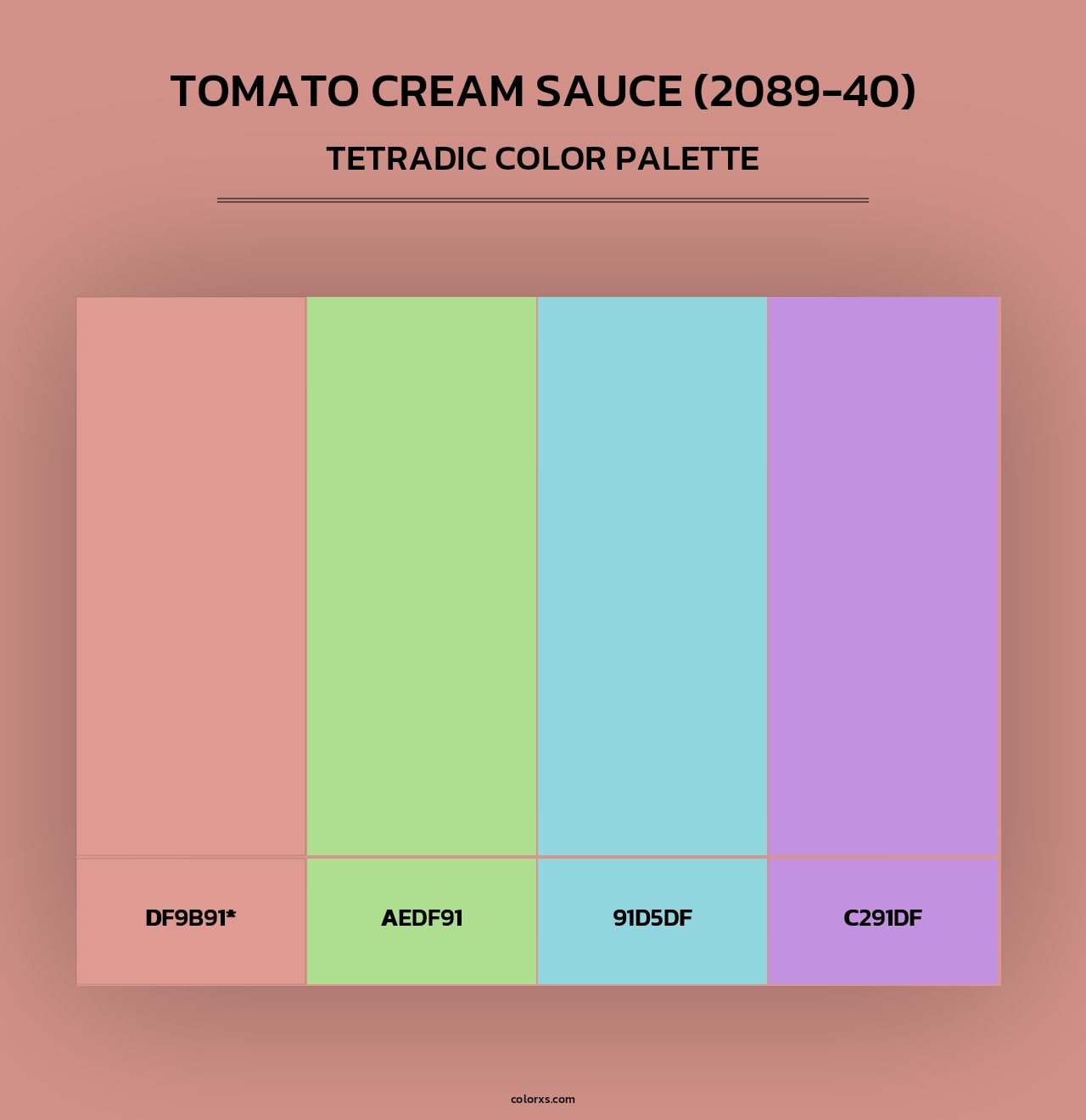 Tomato Cream Sauce (2089-40) - Tetradic Color Palette