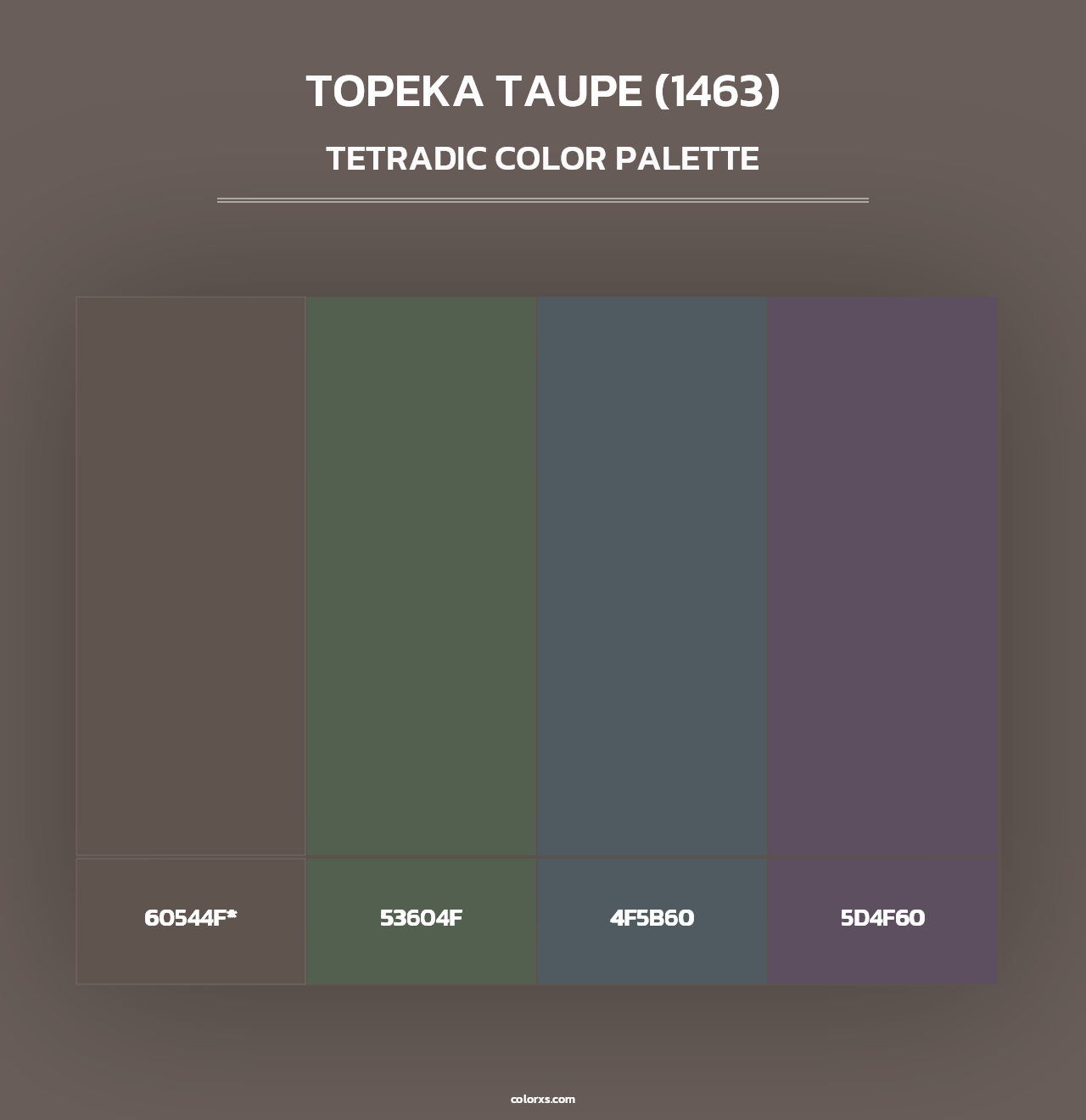 Topeka Taupe (1463) - Tetradic Color Palette