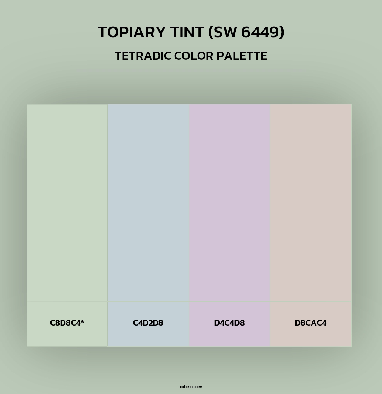 Topiary Tint (SW 6449) - Tetradic Color Palette