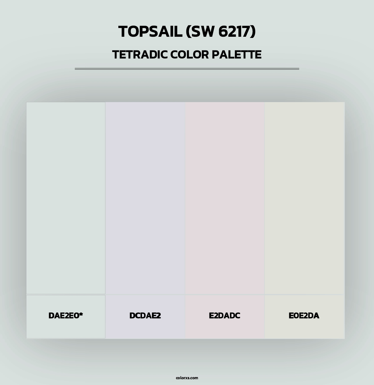 Topsail (SW 6217) - Tetradic Color Palette