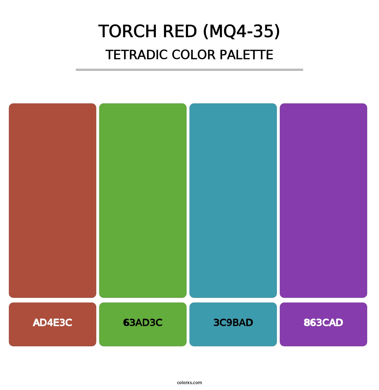 Torch Red (MQ4-35) - Tetradic Color Palette