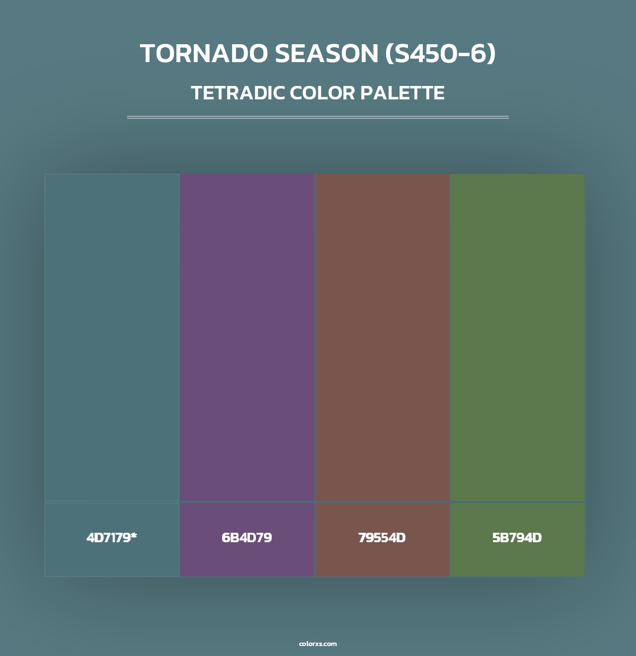 Tornado Season (S450-6) - Tetradic Color Palette
