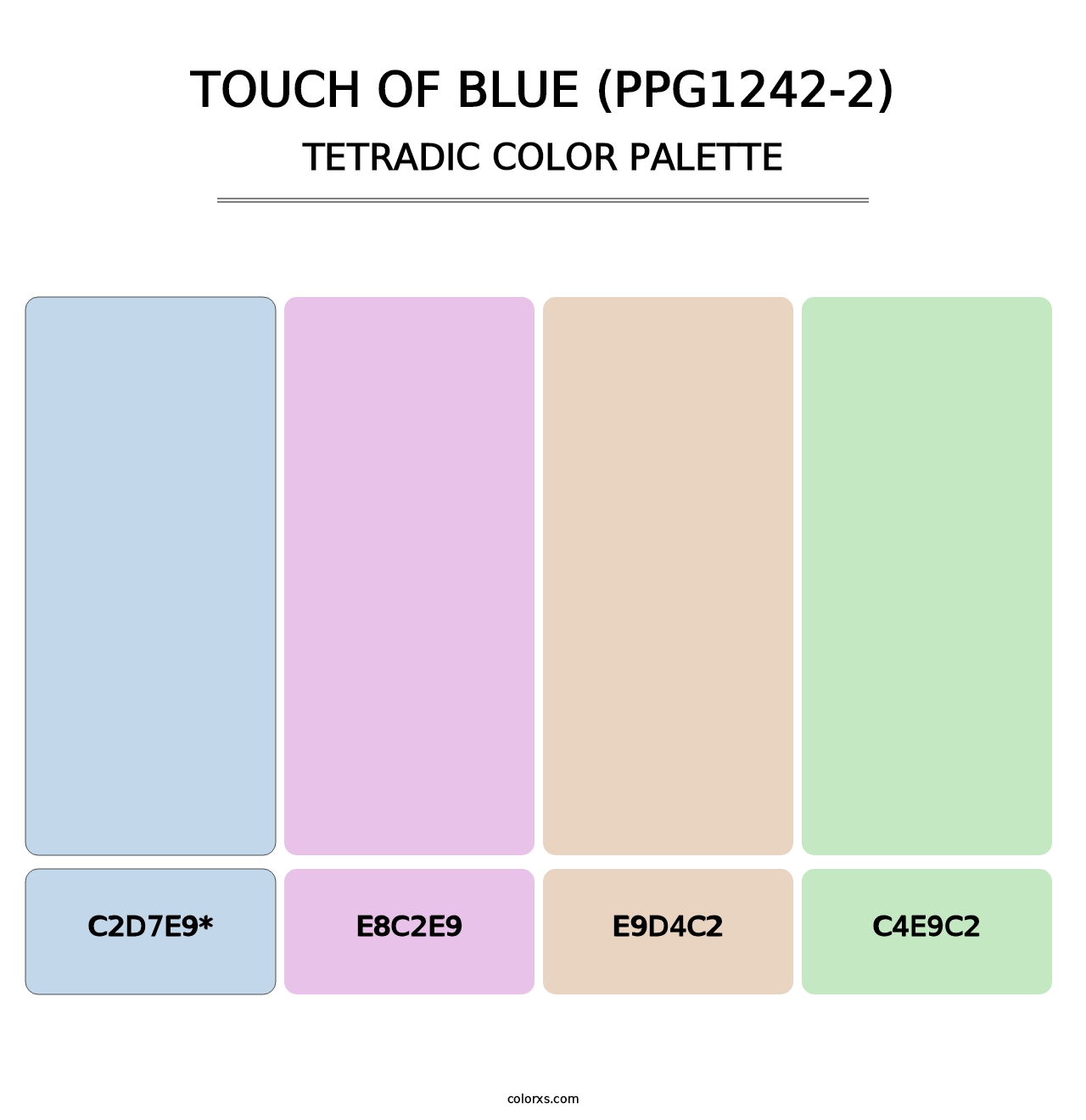 Touch Of Blue (PPG1242-2) - Tetradic Color Palette