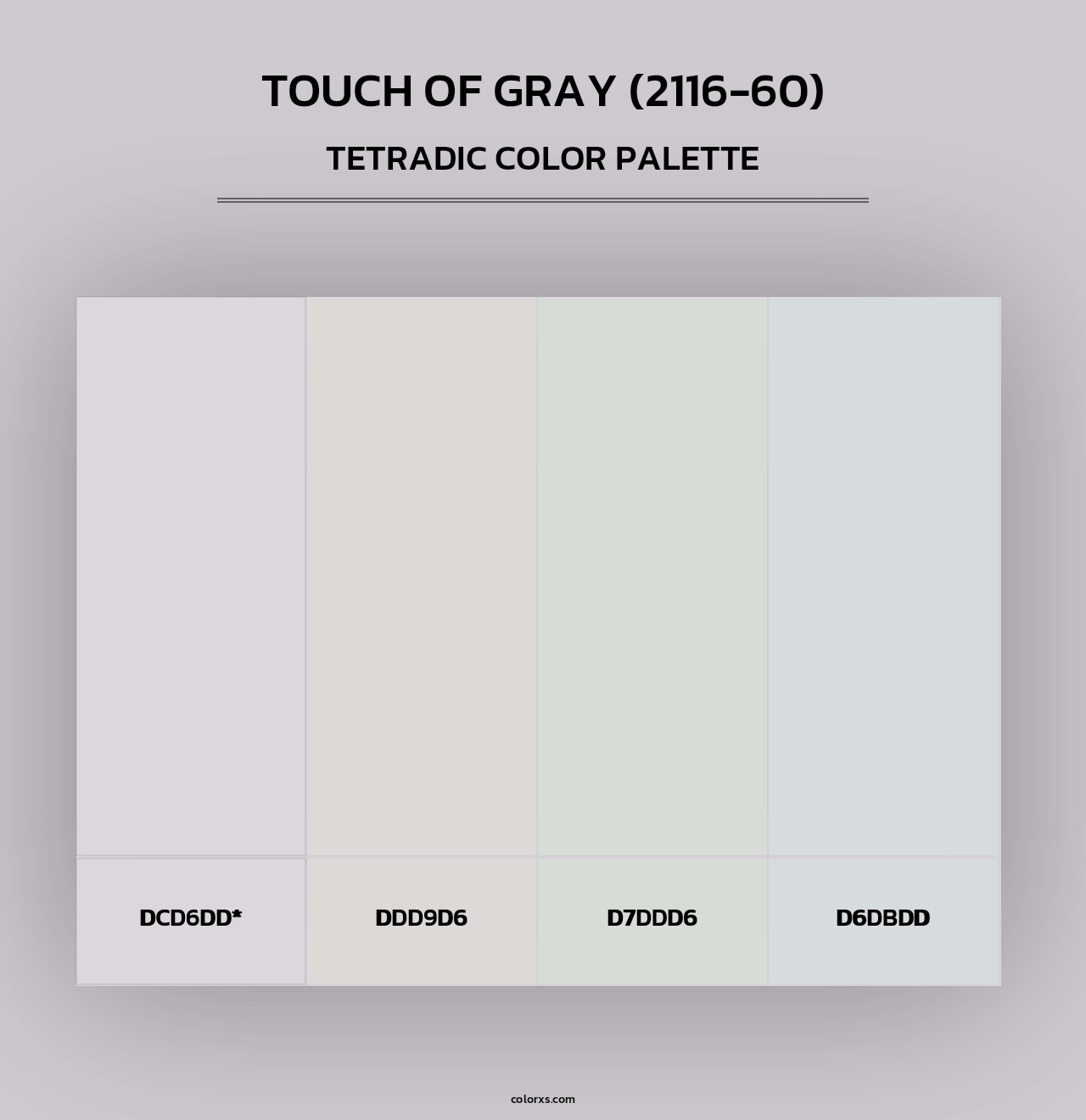 Touch of Gray (2116-60) - Tetradic Color Palette