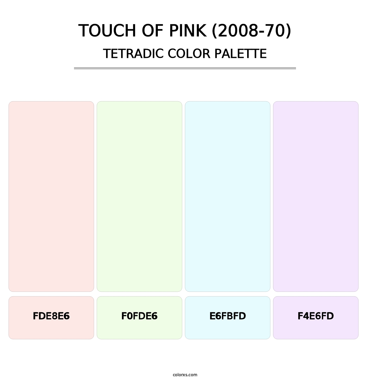 Touch of Pink (2008-70) - Tetradic Color Palette