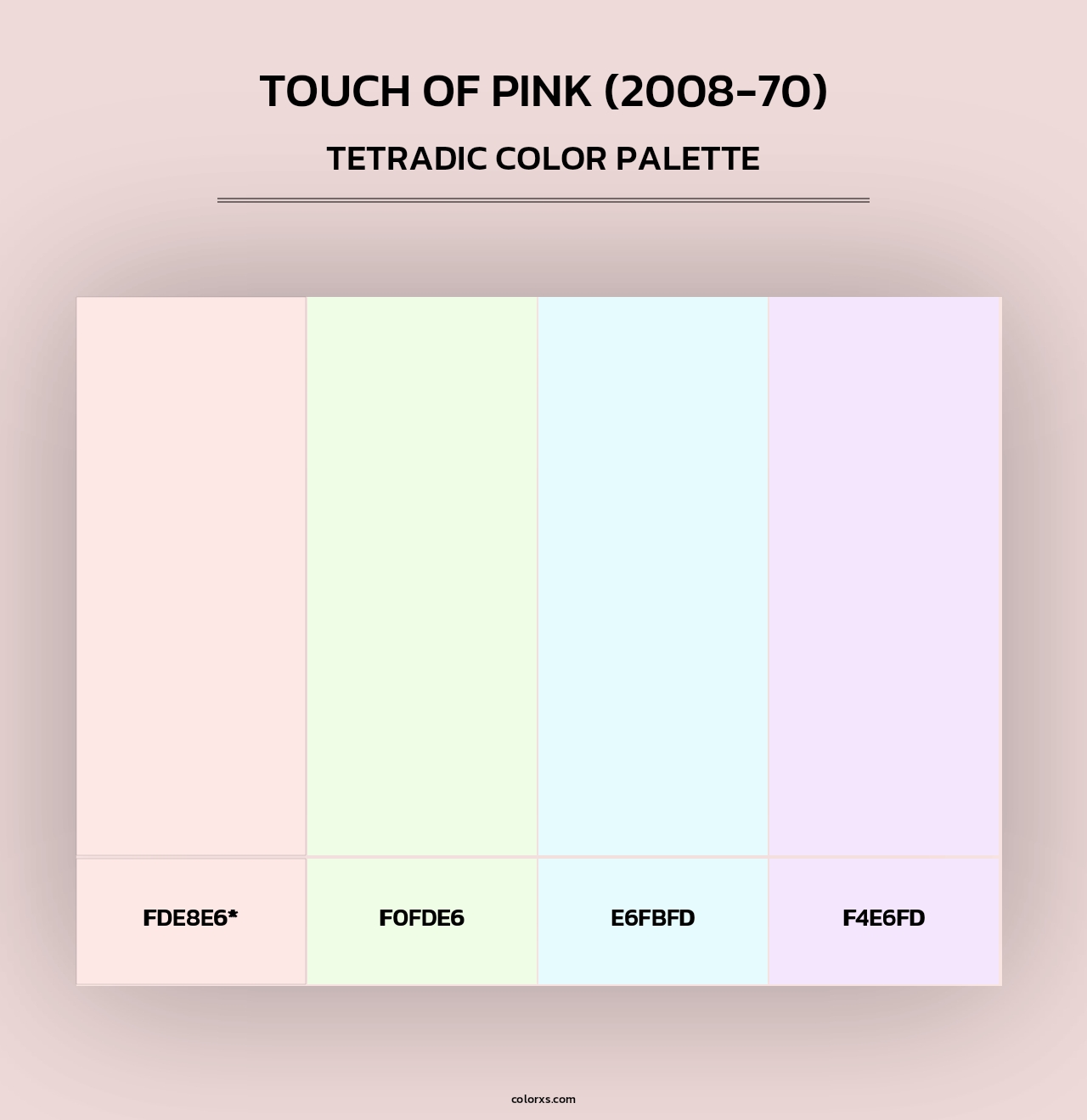 Touch of Pink (2008-70) - Tetradic Color Palette